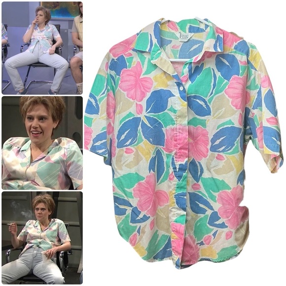 None Tops - SNL Alien Abduction Halloween Costume Top Pastel 80s Funny